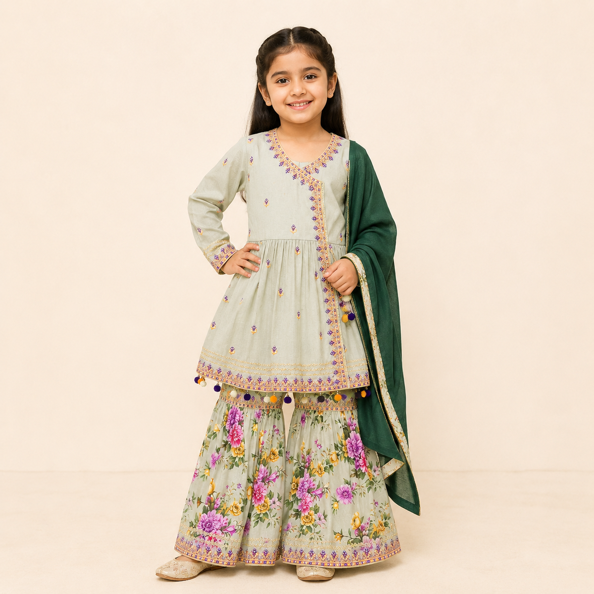 Meadow Bloom Cotton Sharara Set