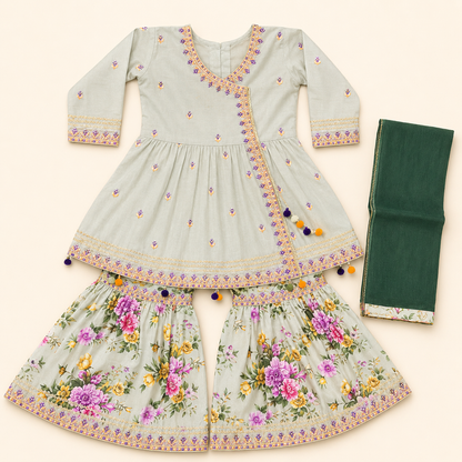 Meadow Bloom Cotton Sharara Set